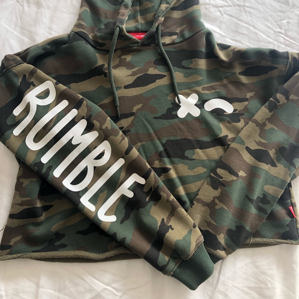 Rumble Boxing Cropped Camo Hoodie